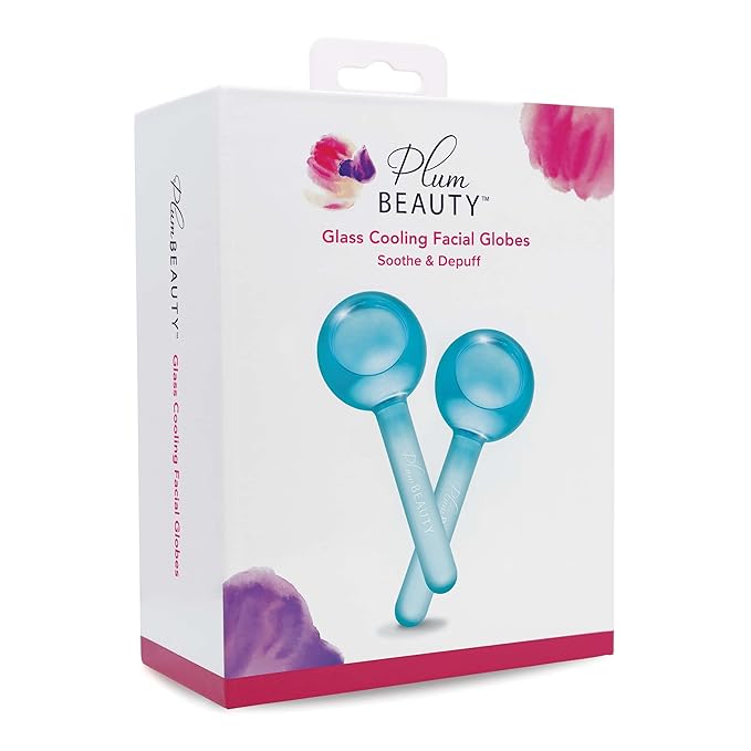 Facial Ice Globes - Cooling Massage Tools for Refreshing Skincare Routine, Enhances Self Care, Reduces Puffiness - Set of 2