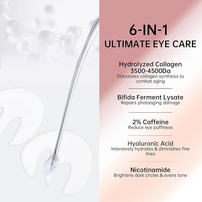 Novoy 15 Pairs Bio-Collagen Real Deep Eye Patches - 6-in-1 Retinol Overnight Eye Patches for Dark Circles, Puffiness & Wrinkles | 2% Caffeine/Hyaluronic/Niacinamide, Korean Popular Eye Mask - Lavender