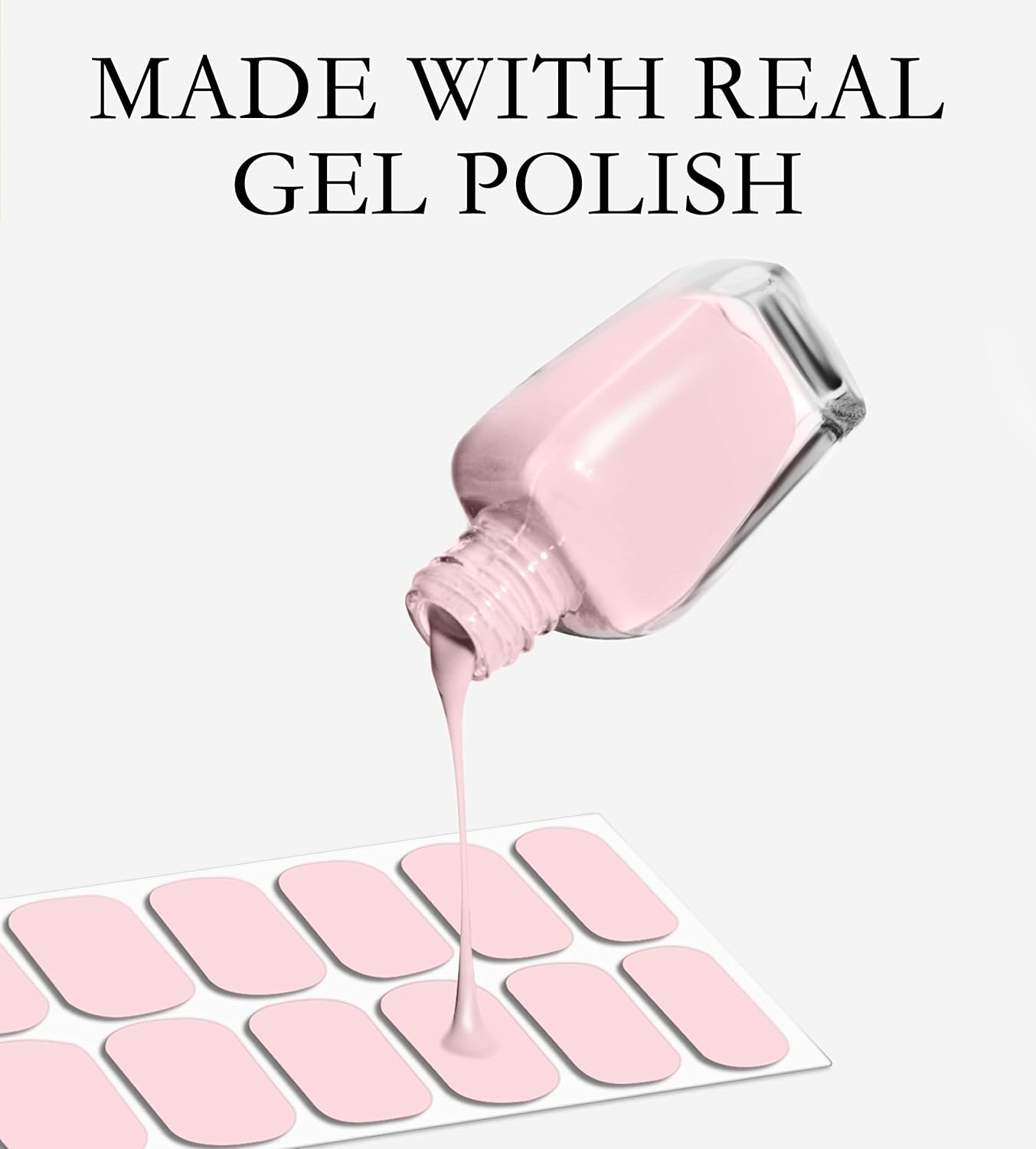 Nail Polish Strips, 32PCS Salon Quality Wraps, Long Lasting Gel Nail Stickers for Women Easy Apply& Remove (Chocolate Brown Glitter)