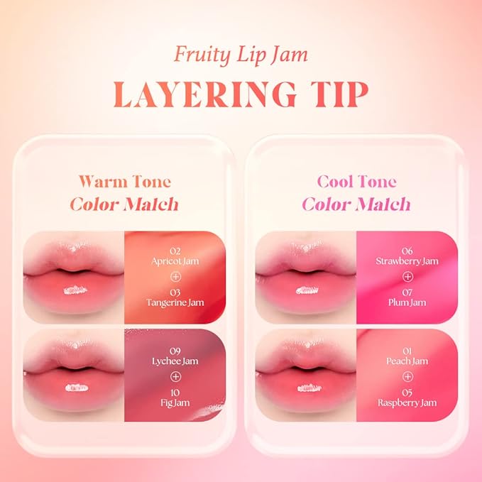 dasique Fruity Lip Jam (#02 Apricot Jam) | High-shine finish | Moisturizing | Vegan, Cruelty Free | Lip Balm