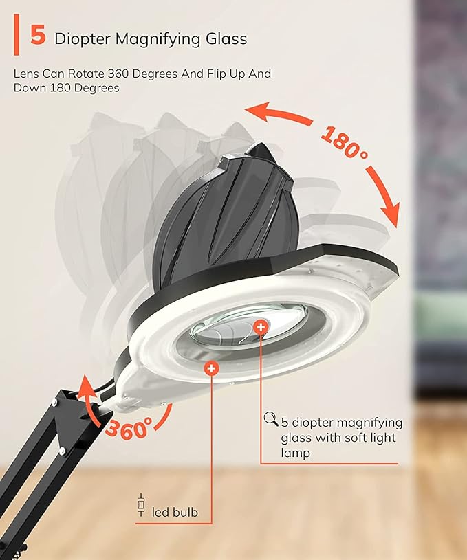 TASALON 2-in-1 Professional Facial Steamer, Hot Ozone Face Steamer for Facial with 5X Magnifying Lamp, Esthetician Steamer for Salon Beauty and Spa Shop, Skin Care Equipment with New Upgrade Wheels