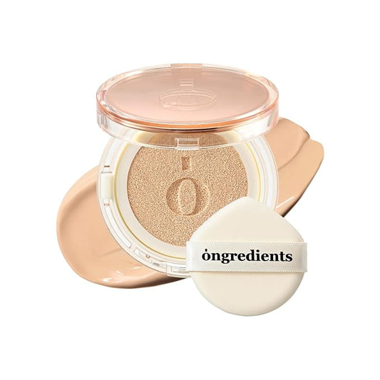 Skin Barrier Glow Cover Cushion, All-day Coverage, Glow Finish, Lightweight, Skincare-Like Texture, Non-cakey Makeup, Korean Cushion Foundation (#23W Sunlight, 0.15 oz)