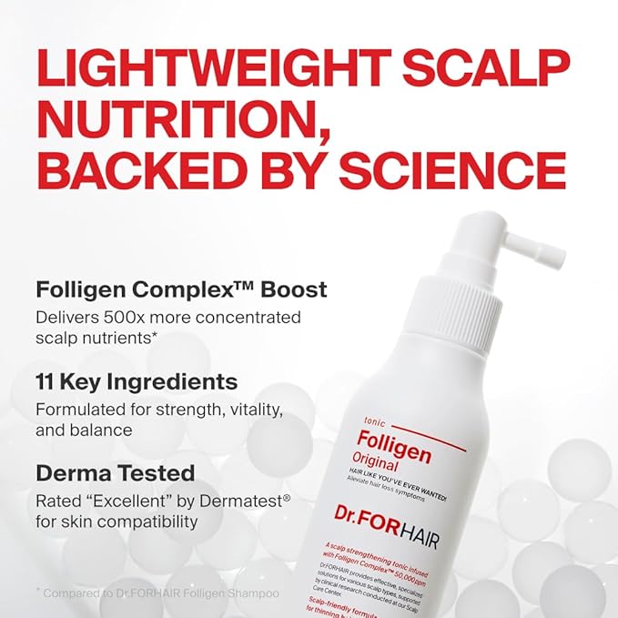 Dr.FORHAIR Folligen Tonic 120 ml/4.06 fl. oz. | Hair Strengthening | Scalp Care | Nourishes, Revitalizes and Strengthens