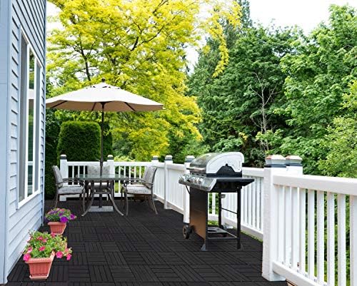 ASTEROUTDOOR Interlocking Deck Tiles Plastic Waterproof Outdoor Flooring 12" x - Image 2