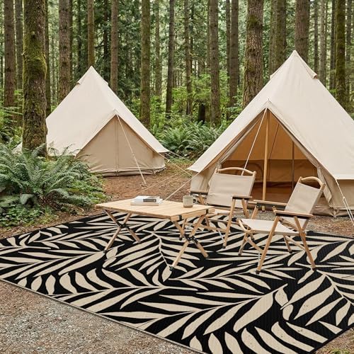 Smiry Outdoor Rug 9x12 ft Waterproof Reversible Leaf Mat - Image 7