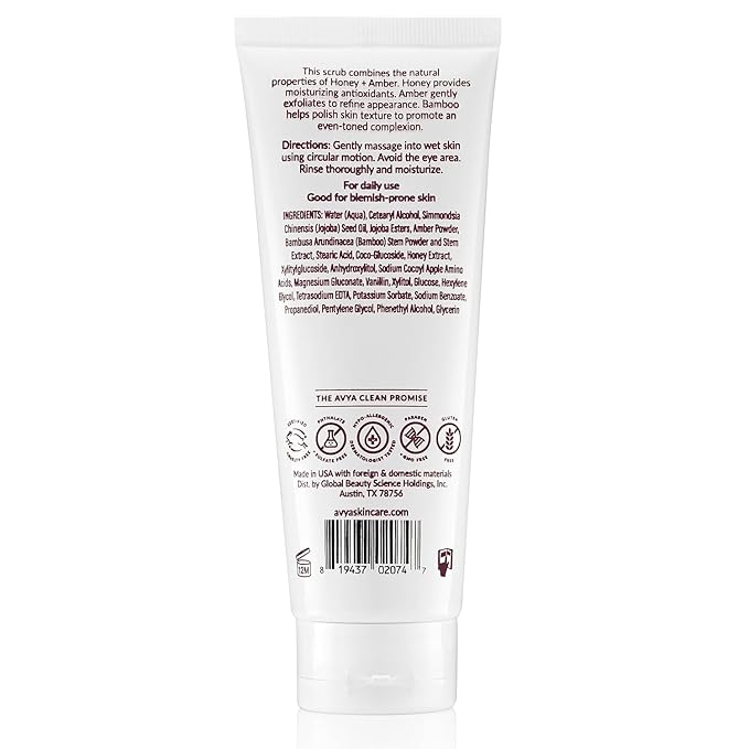 Avya Experience Set - DS Gentle Cleanser 30ml + AA Serum 10ml + AA Eye Cream 5ml + AA Night Cream 10ml + DE Honey/Amber Scrub 1oz. + DE Toner 1oz.