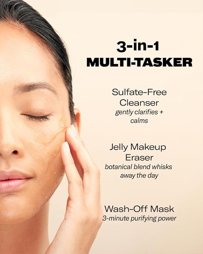 Then I Met You Soothing Tea Cleansing Gel, Hydrating Water-Based Face Cleanser with Fermented Rice Water & Green Tea, Vegan & Clean Skincare, 3.38 oz