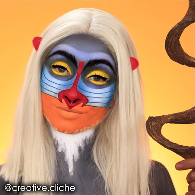 Mehron Makeup Paradise Makeup AQ Refill Size | Stage & Screen, Face & Body Painting, Beauty, Cosplay, and Halloween | Water Activated Face Paint, Body Paint, Cosplay Makeup .25 oz (7 ml) (Orange)