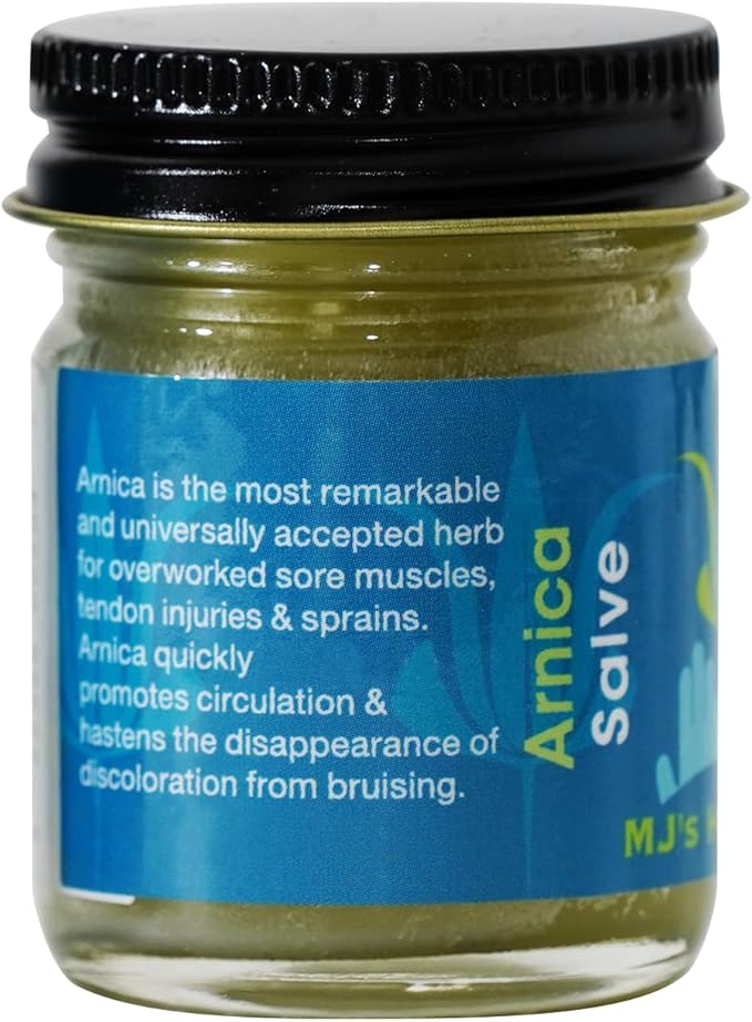 MJ's Herbals Arnica Salve | Maximum Strength, | Fantastic Massage & After Yoga Balm | No Parabens, No Synthetics (4 oz)