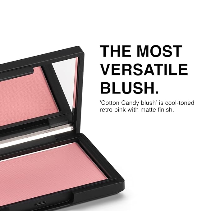 Makeup Powder Blusher - "Cotton Candy" - 4g / 0.141oz - Pigmented, Buildable, Lightweight Powder Blush for a Radiant, Healthy, Natural Glow. Versatile Shade - Dusty Pink - Matte