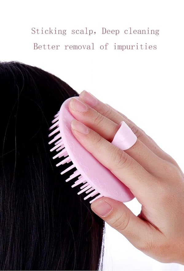 Hair Scalp Brush Dandruff Cleaning Brush Shower Scalp Shampoo Brush Scalp Massager Pack of 4(Blue,Green,Yellow,Pink)