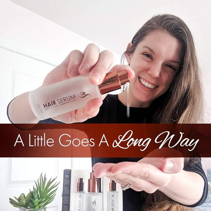 Herstyler Argan Oil Serum for Natural Shine - Anti-Frizz Straightening Serum for Damaged Tresses (Pack of 2)