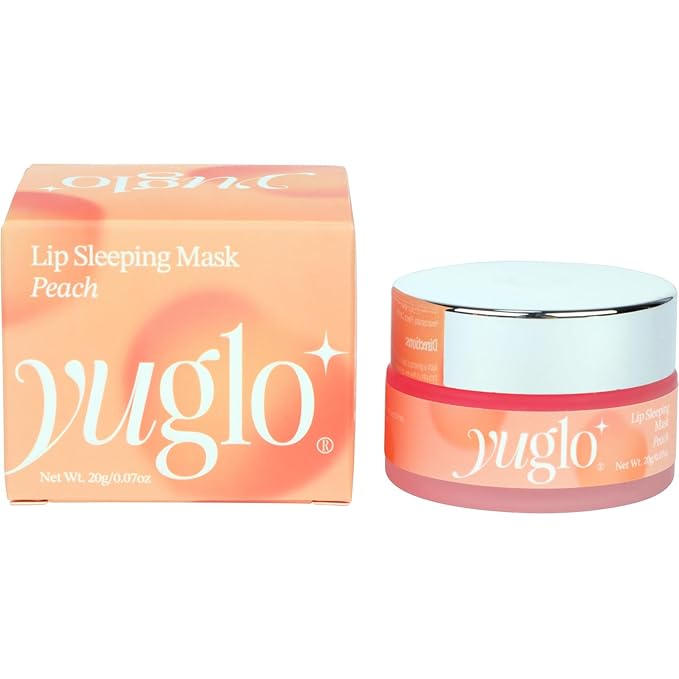 Moisture & Collagen Booster Lip Sleeping Mask - Treatment to Restore, Hydrate & Plump Dry Chapped Lips - Peach