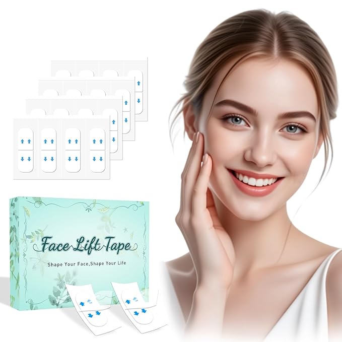 Face Neck Tape Lifting Invisible,Face Lift Tape, Instant Facelift Tape,Makeup V-Edge Face Patches,Necks Less Strip for Women Turkey Neck,Jowl,Eye,Loose Skin,Wrinkle,Double Chin (1 Count (Pack of 256))
