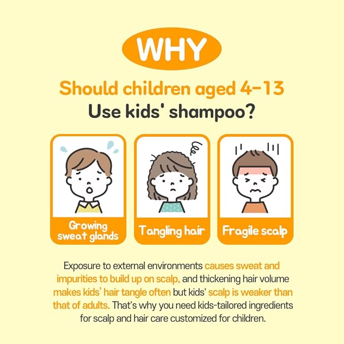 TS Kids Shampoo For Itchy, Dandruff Scalp Kids | Treatment for kids | Free Sulfate, Parabens, Silicones, Allergen (14.1 fl oz, 400ml)