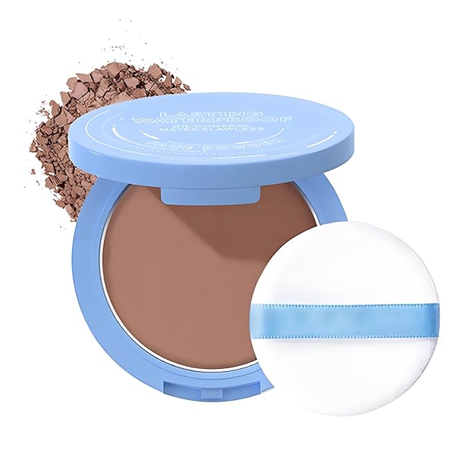 Maycheer Face Powder, Maycheer Lasting Waterproof Face Powder - Oil Absorbing Powder for Face, Lasting and Waterproof (07# BROWN, 0.35 Ounce)