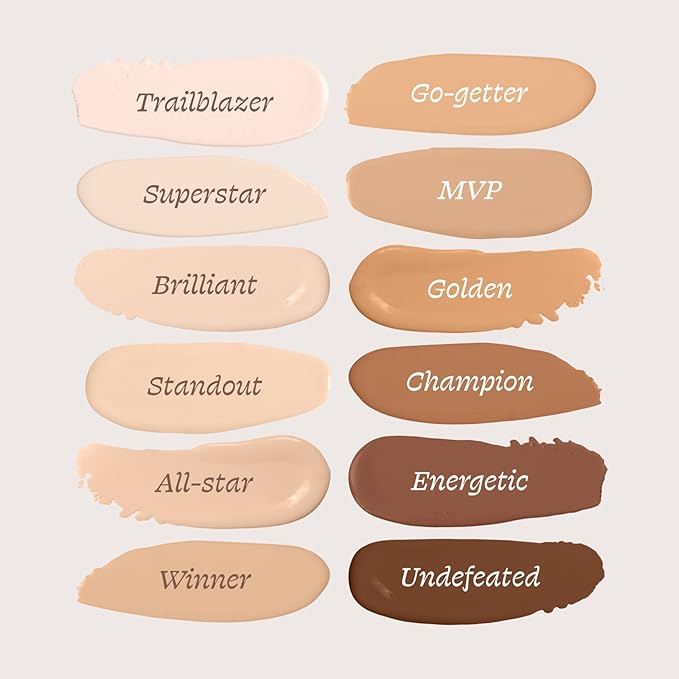 Alleyoop Game Face Concealer Makeup, Lightweight to Medium Buildable Coverage Under Eye Concealer, For Blemishes, Crease-proof and Hydrating with Aloe Stem Cell, Smooth Second Skin Finish - Champion