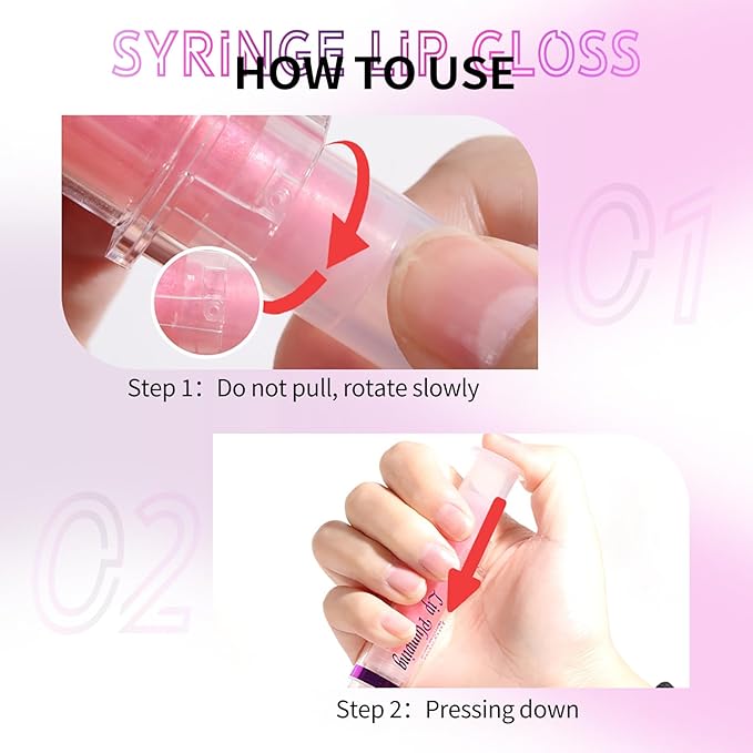 Lip Plumper Booster,Plumping Lip Gloss Spicy Lifter Shimmer Oil Hydrating High-Shine Volumizes Fuller Lip Glass Mirror Glaze Plump and Pout Lip Plumper Nourishing for Women Girls Makeup#2