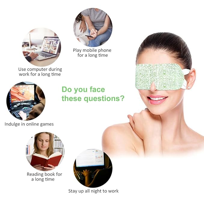 Steam Eye Mask, 15 Packs Hot Steam Eye SPA Mask Relieve Eyestrain Remove Dark Circle Lavender Fragrance Warming Eye Patch