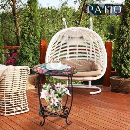 Cinnvoice Outdoor Side Table Small End Patio Porch Table - Image 6