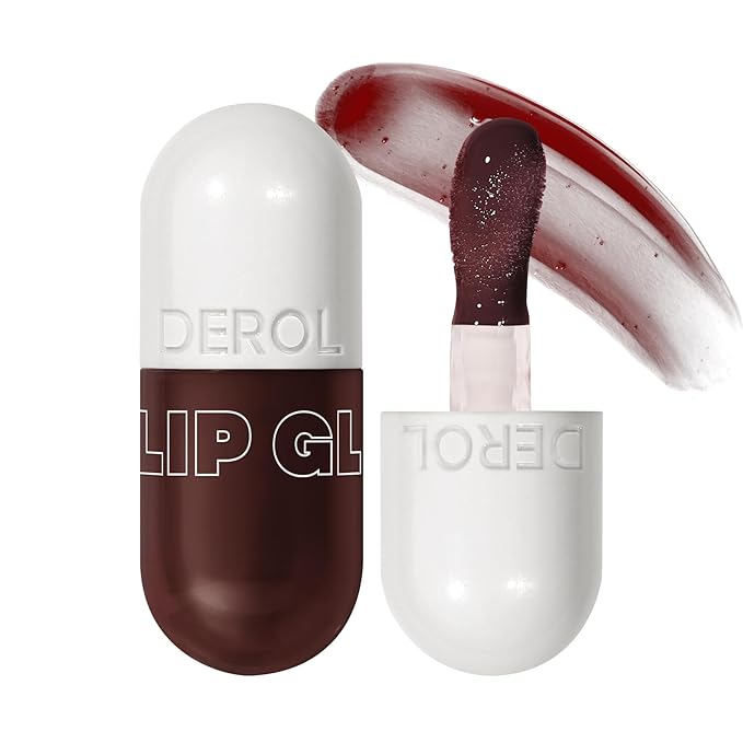 Lip Plumper Raspberry (0.19 Fl. Oz.) Lip Gloss Natural Lip Oil 2in1 Lip Care Serum for Beautiful Fuller-Looking Lips, Hydrating & Reduce Fine Lines