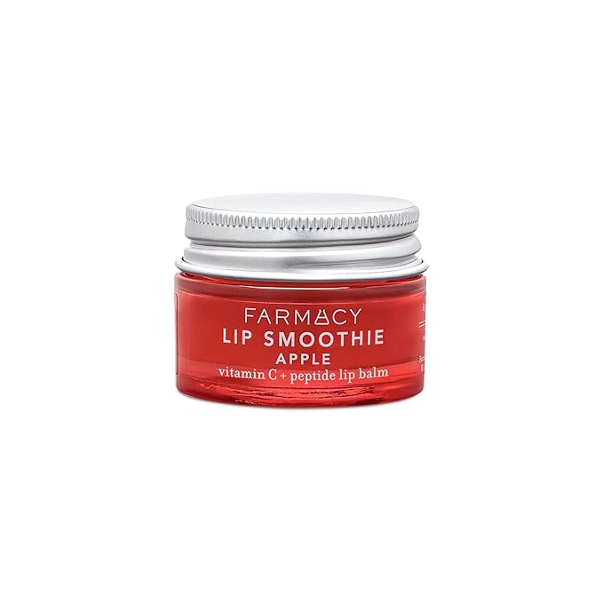 Farmacy Peptide Lip Balm - Lip Smoothie Hydrating Lip Balm with Vitamin C to Visibly Plump + Smooth Lip Lines - Nourishing Lip Treatment with a High-Gloss Finish - Apple (10g)