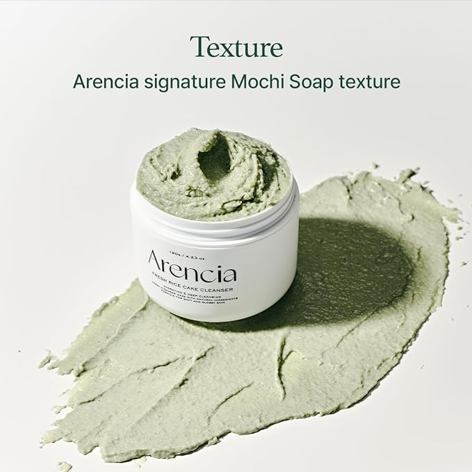 Korean Rice Mochi Face Cleanser - Face Mask, Foaming Cleanser, Gentle Scrub All in One - Deep Cleansing, Moisturizing, Pore Minimizing, Removing Blackhead- with Rice Water & Green Tea, Mugwort