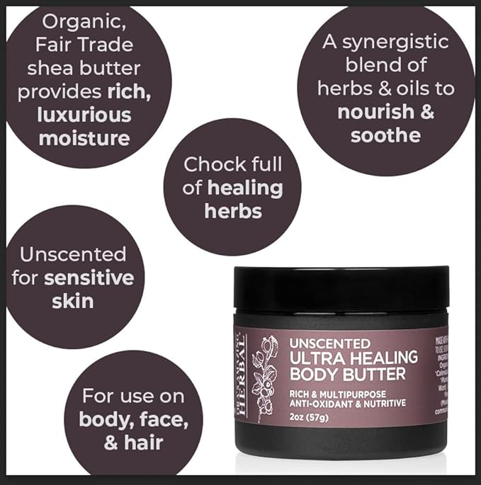Ora's Amazing Herbal, Eczema Treatment, Touchy Skin Salve, Ultra Healing Body Butter, Organic Calendula for Skin, Herbal Salves, Unscented Skin Care
