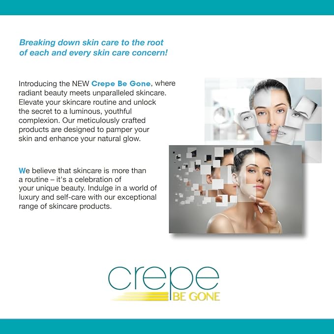 Crepe Be Gone Body Souffle Classic - Large 12 ounce - Ultra Hydrating Crepe Skin Firming Cream for Neck,Chest, Arms & Legs