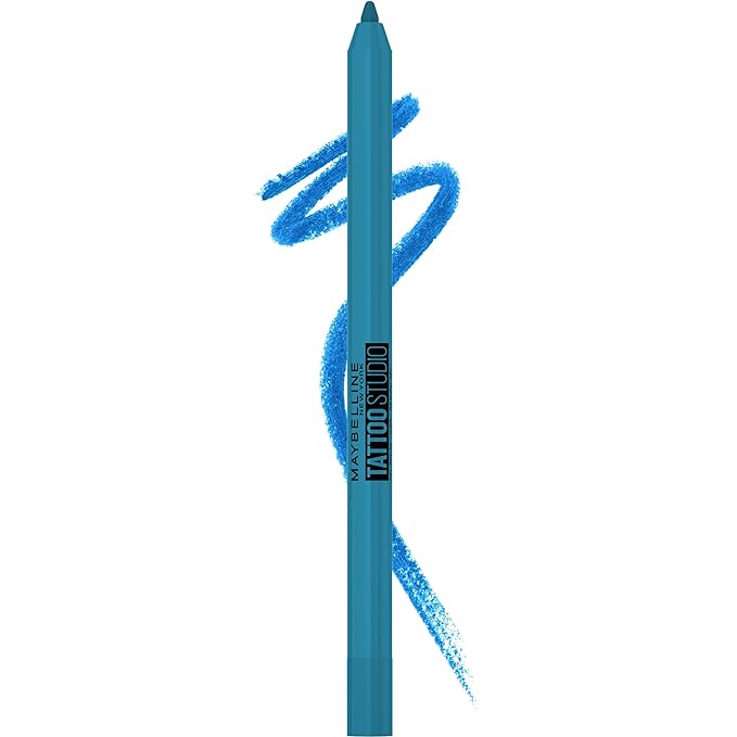 Maybelline New York Tattoo Studio Long-Lasting Sharpenable Eyeliner Pencil, Glide on Smooth Gel Pigments with 36 Hour Wear, Waterproof Arctic Skies 0.04 oz