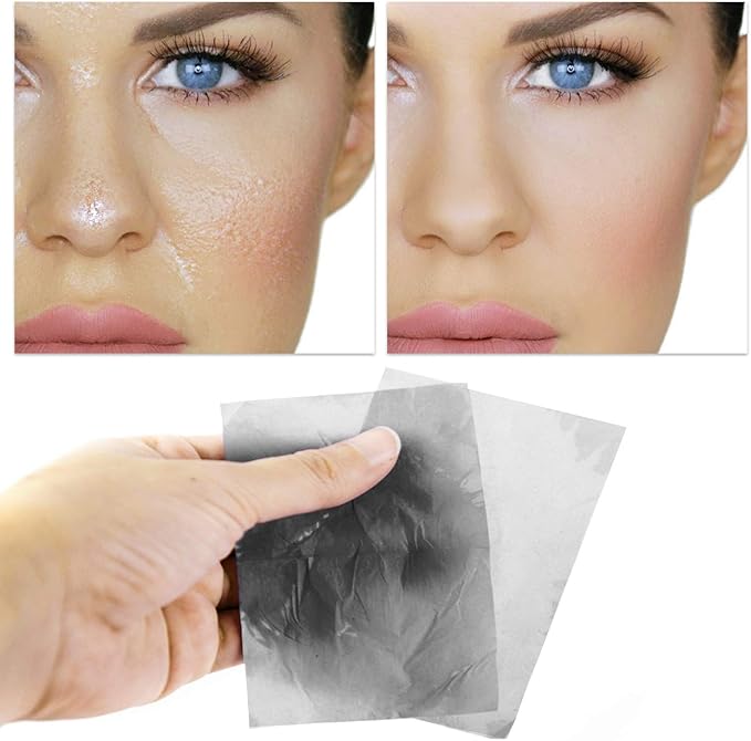 Oil Blotting Sheets for Face Natural Bamboo Charcoal Blotting Paper for Oily Skin Oil Absorbing Tissues Beauty Blotters Remove Excess Shine Organic Blot Papers For Facial Make Up & Skin Care 6 Pack