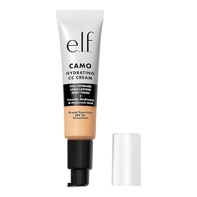 e.l.f. Hydrating Camo CC Cream, SPF 30, Color Correcting Full Coverage Foundation For A Dewy Finish, Vegan & Cruelty-Free, Fair 150 C