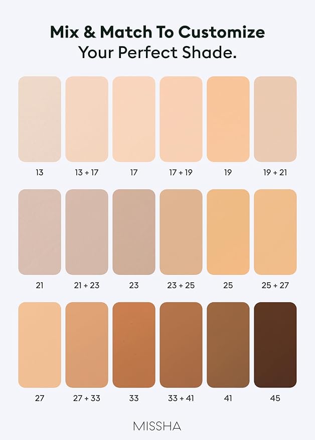MISSHA M PERFECT COVER SERUM BB CREAM No.13 Light Fair- Fair with Cool Undertone, BB Cream by Cardi B Pick, Skin Tint, Tinted Moisturizer, Skin Care Foundation Makeup, Korean Makeup,1.18 Fl oz