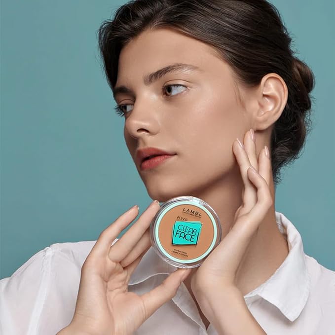 Lamel Oh My Clear Face Powder 406 Soft Honey | evens out the skin instantly |contains salicylic acid |controls the sebum production | 6gm