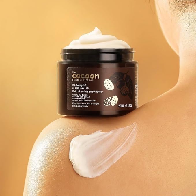 Cocoon Dak Lak Face Polish, Body Polish & Body Butter Combo. 100% Vegan Exfoliating Scrub for Smooth & Glowing Skins | Reduce Stretch Marks, Acne & Cellulite | Gift for Coffee Lovers (6.76 fl oz each)