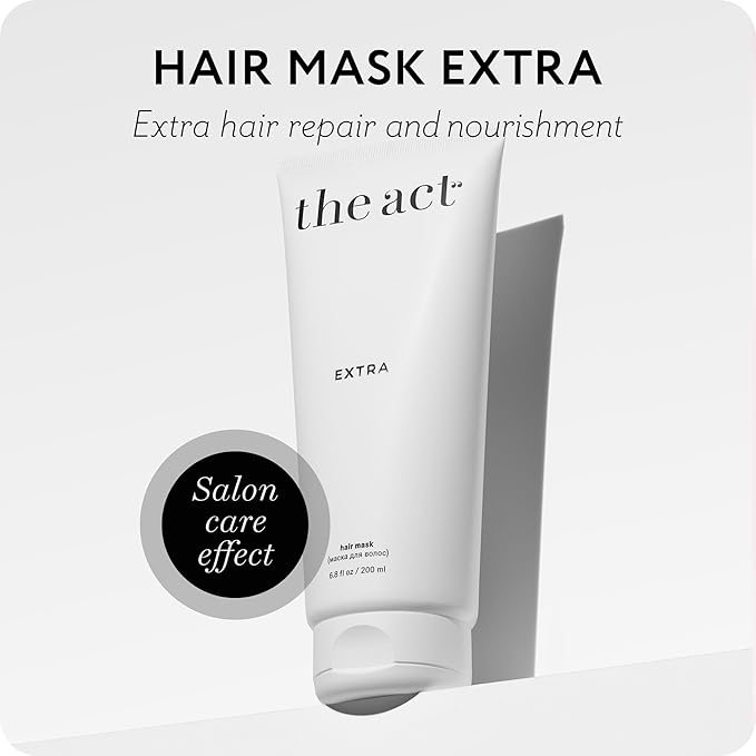 Extra Nourishing Hair Mask with Argan Oil, Coconut Oil, Hyaluronic Acid - Intense Hydration, Repair for All Hair Types - Ideal for Curly and Damaged Hair - 6.8 Fl oz