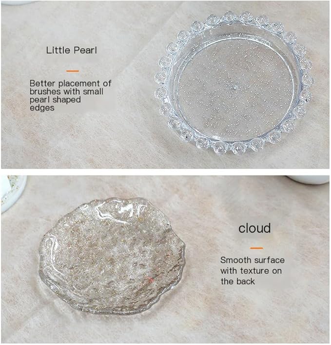 Makeup Mixing Palette Nail Polish Color Mixing Plate, Nail Art Tools Palette, Pigment Transparent Makeup Palette for Lipstick Eyeshadow Color Test Make up Tools Makeup Palettes (Pearl-yellow)