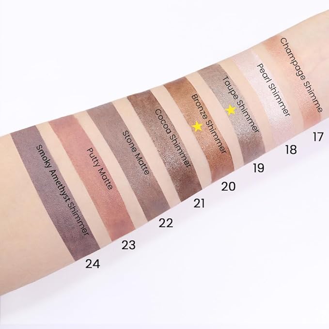 Kaely 2Pcs Cream Eyeshadow Sticks Set for Eyes Waterproof,Taupe Shimmer & Bronze Shimmer Matte Eye shadow Stick Pencil Pen Bulk sombras en crema para ojos 19+20
