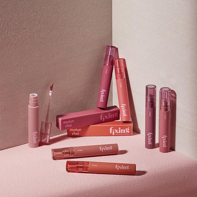 ETUDE Fixing Tint #08 Dusty Beige (4g) | Long Lasting High Pigmented Liquid Lipstick | Waterproof Lightweight Matte Finish Lip Stain | Full Coverage | Korean Makeup, Kbeauty