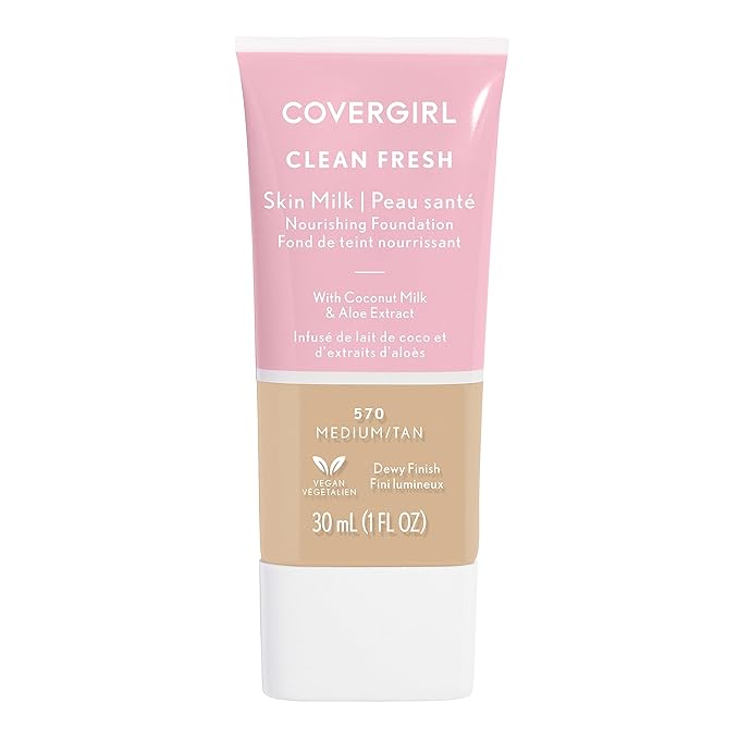 COVERGIRL, Clean Fresh Skin Milk Foundation, Medium/Tan, 1 Count (packaging may vary)