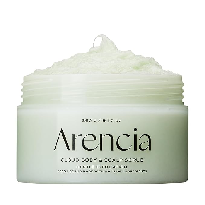 Fresh Cloud Sea Salt Body & Scalp Scrub (Green) - Exfoliant, Bump Eraser For Silky Smooth Skin, Korean Skin Care