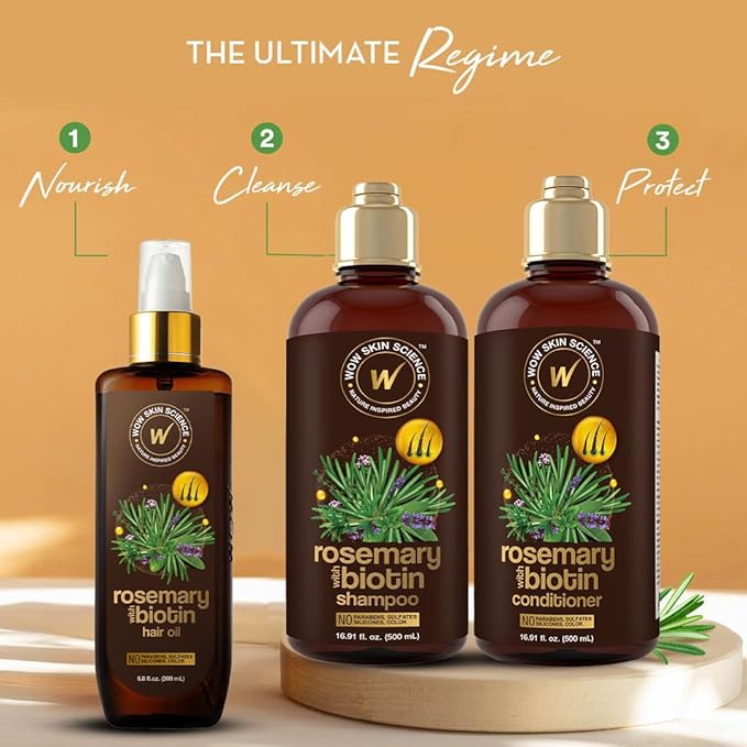 WOW Skin Science Rosemary with Biotin Hair Oil 6.8 oz