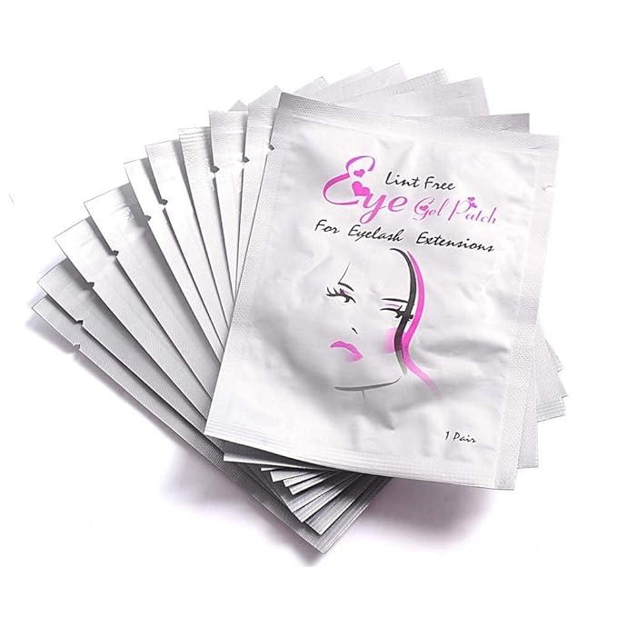 Eye Gel Pads 100 Pair Under Eye Pads Eyelash Extension Pads DIY Eye Lip Patch Pad Sticker Tapes False Eyelash Lash Extension Makeup Eye Gel Patches Lash Extension Beauty Tool Lip Powder Holder