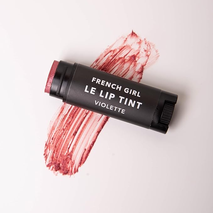 French Girl Le Lip Tint - Moisturizing & Hydrating Lip Balm for Sheer, Buildable Coverage & Shine, Clean Formula, Organic Ingredients, Vegan & Cruelty-Free