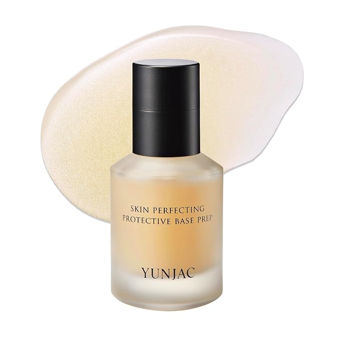 YUNJAC Base Prep (0.85 fl oz) - Grip Primer, Skin Perfecting Makeup Base for Korean Skin Prep. Silicone-Free, Serum Texture for Glowing, Flawless, and Long-Lasting Makeup