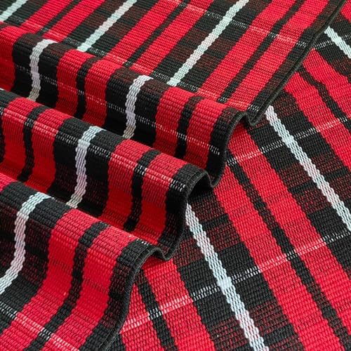 Buffalo Plaid Outdoor Rug, Layering Rug - Image 5