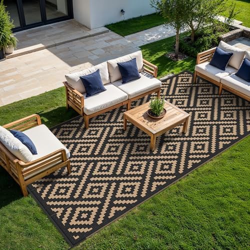 GENIMO Outdoor Rug, Waterproof Plastic Rugs 9'x18' - Image 2