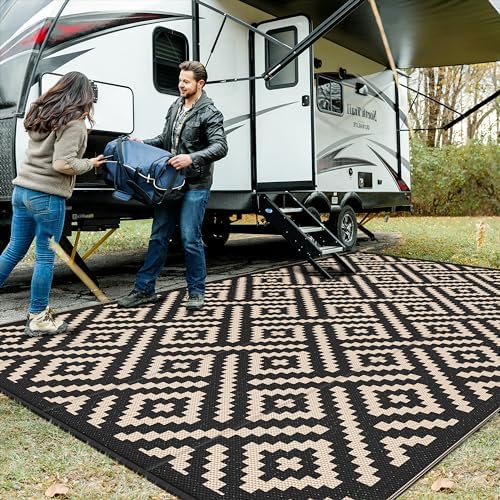 GENIMO Outdoor Rug, Waterproof Plastic Rugs 10'x14' by GENIMO