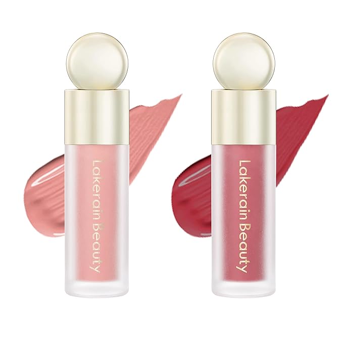 Liquid Blush, Cream Blush For Cheeks, Soft Pinch Liquid Blush, Skin Tint Blush Makeup, Easy To Blend And Color, Long-Lasting, Natural-Looking (01#+05#)