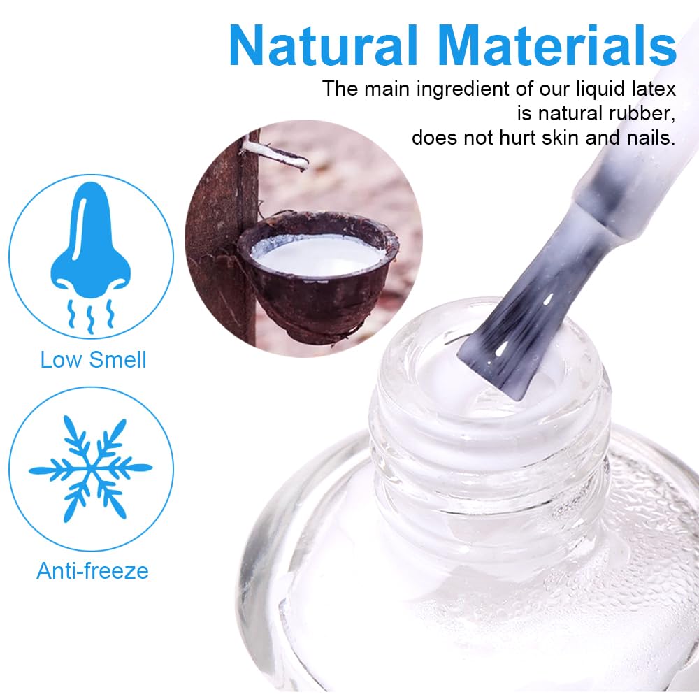 TWOING 15mlLiquid Latex for Nails, Peel Off Cuticle Protectors for Nail Polish,Skin Barrier Manicure, Art Liquid Latex Tape Protector Nail Cuticle Guard Gifts